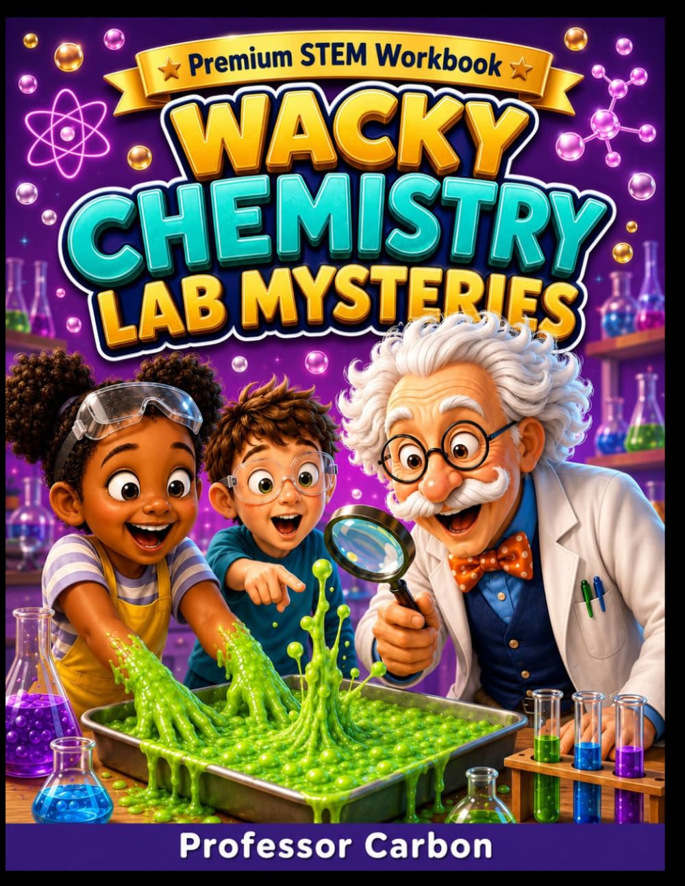 Wacky Chemistry Lab for Kids: A Premium STEM Workbook with Safe Kitchen Experiments, Illustrated Science Lessons, Lab Notes, Fun Challenges, and Easy Chemistry Explanations for Curious Kids Ages 6–12