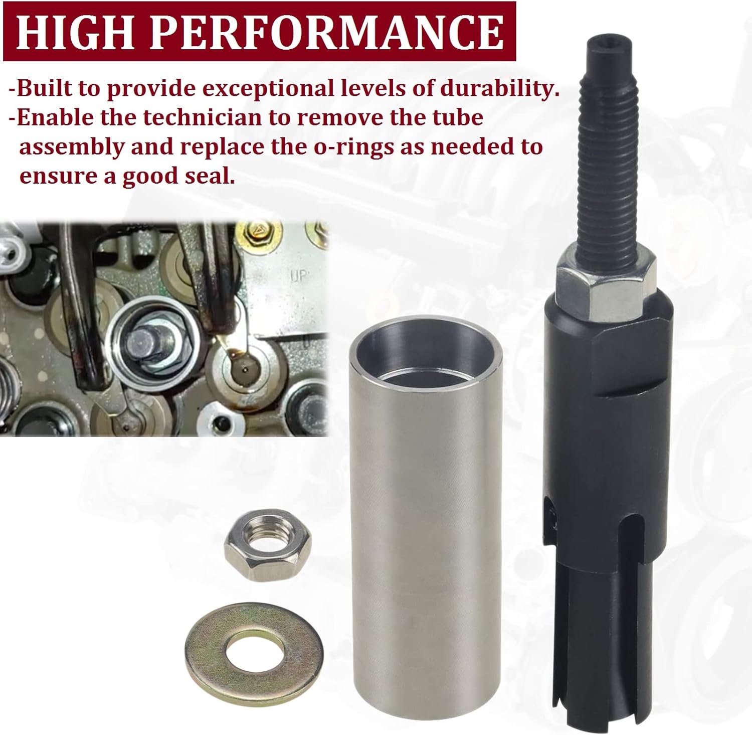 Injector Tube Remover Installer Tools Kit for 2001~2020 GM 6.6L Duramax Diesel Similar to OTC-7222 Replaces J-45910