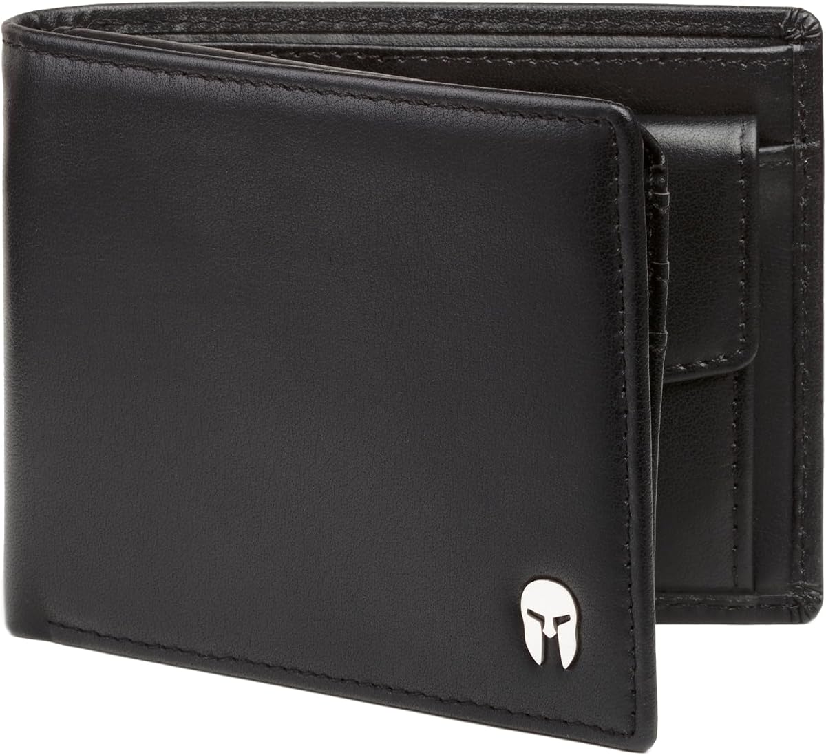 SPARTANO Portafoglio Uomo con Protezione RFID, 11 Slot per Carte Credito, 1 Tasca Portamonete, 2 Scomparti Banconote, 3 Tasche interne - ZEUS