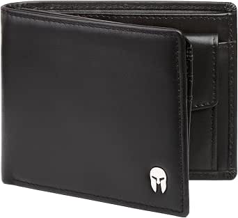 SPARTANO Portafoglio Uomo con Protezione RFID, 11 Slot per Carte Credito, 1 Tasca Portamonete, 2 Scomparti Banconote, 3 Tasche interne - ZEUS