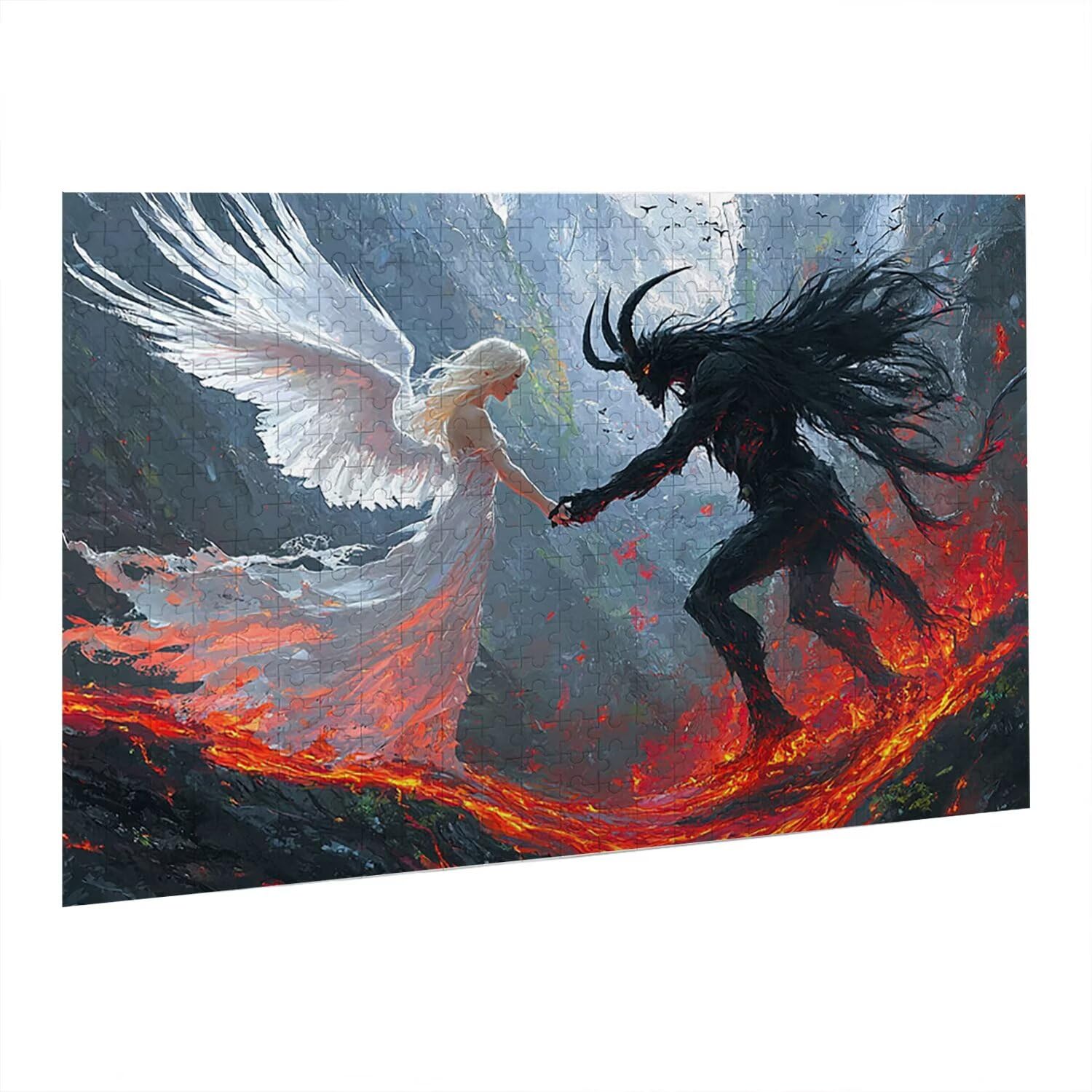 Jigsaw Puzzle, 4000 Pezzi Puzzle Classici, Demonio Puzzle Rilassamento Intelligence, Mpossibile Difficile Puzzle Impegnativo per Adulti Puzzle Gioco Familiare, Regalo per Amore Amico Angelo fr0-982