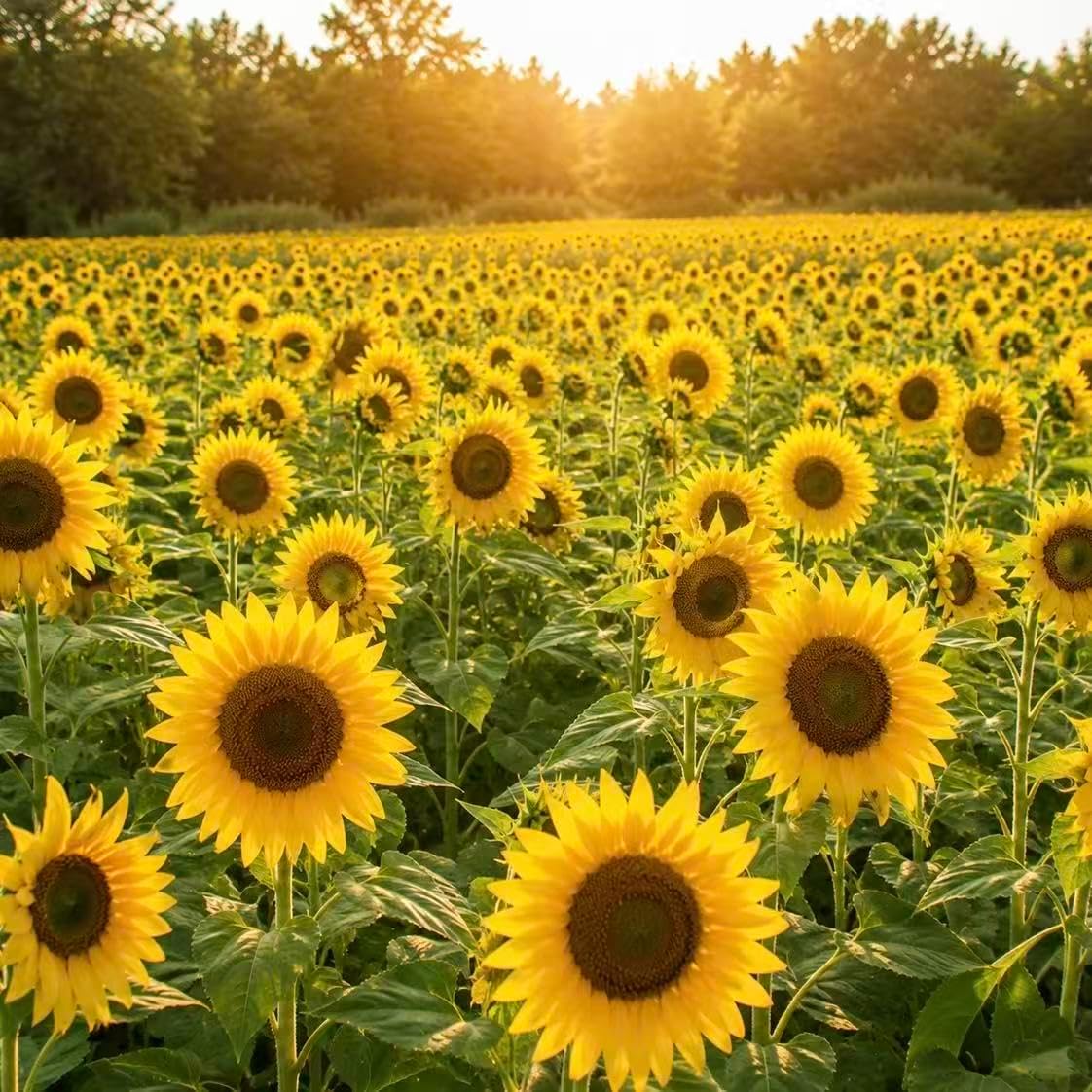 Sunflower Seeds for Borders and Screens, 200 or 400 Annual Seeds with Big Blooms on Sturdy Stems for Cut Flowers Wildlife Gardens pollinator and Bird Friendly Yards (Yellow,200)