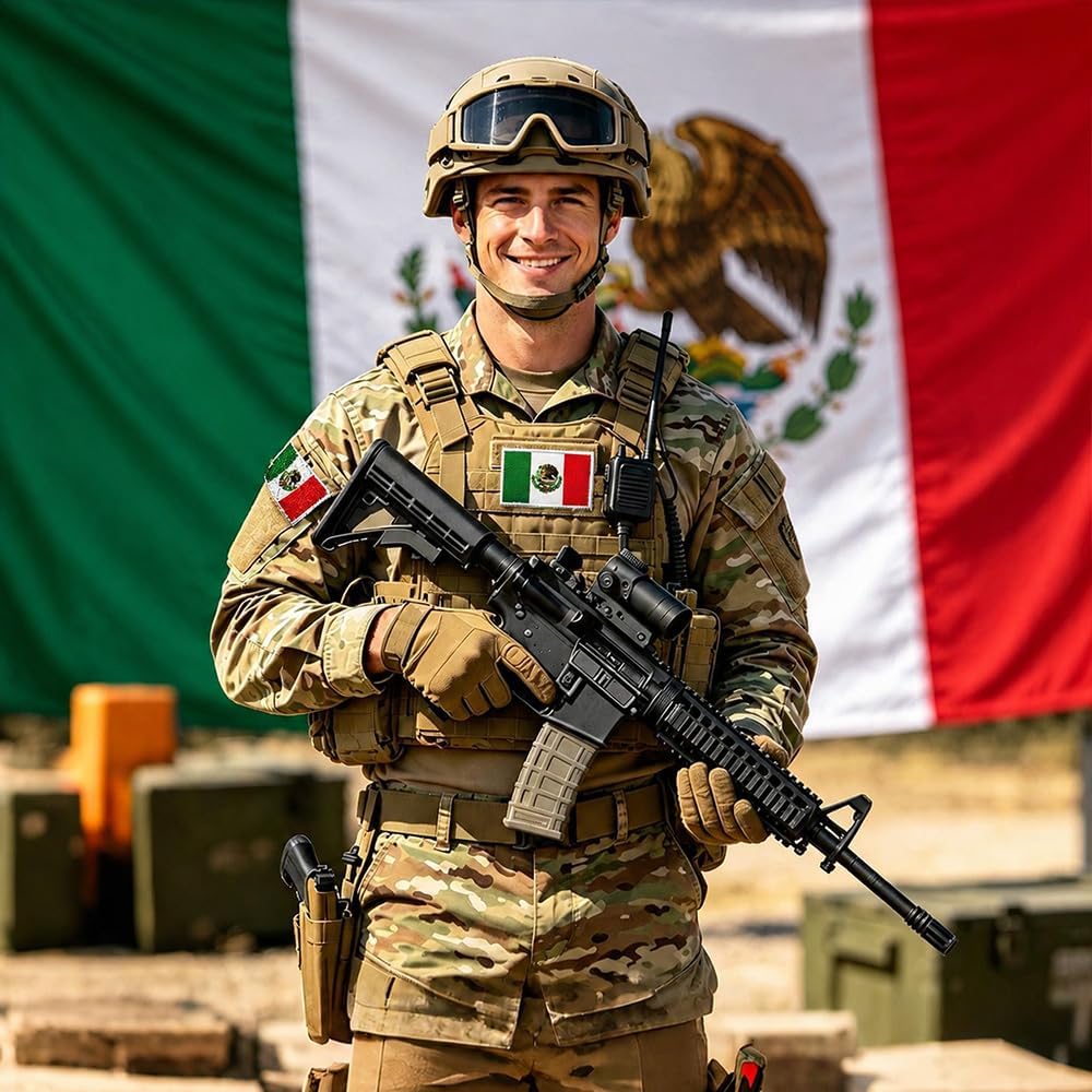 2 PCS Mexican Flag Patch,Embroidery Patches for Tactical Backpack,Mexico Flag Hook and Loop Patch,Military Patches for Hats Backpacks Jackets T-Shirt
