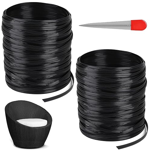 DBREAKS 130m Kunststoff Gewebtes Rattan, Flach, PE-Rattan, Webwerkzeug, Synthetische Rattan