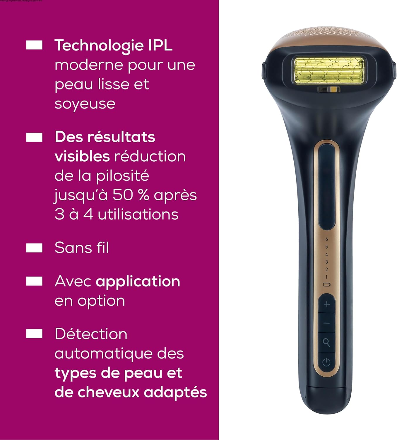 Beurer IPL Velvet Skin Pro device highlighting key features