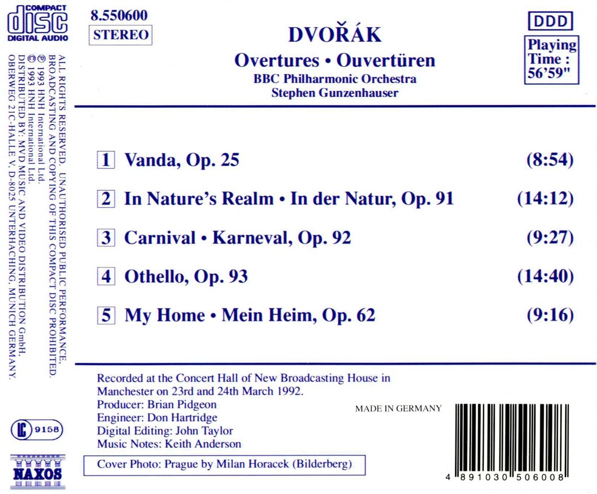 Ouvertures - Vanda / Othello / Mon pays natal / Carnaval / Dans la nature