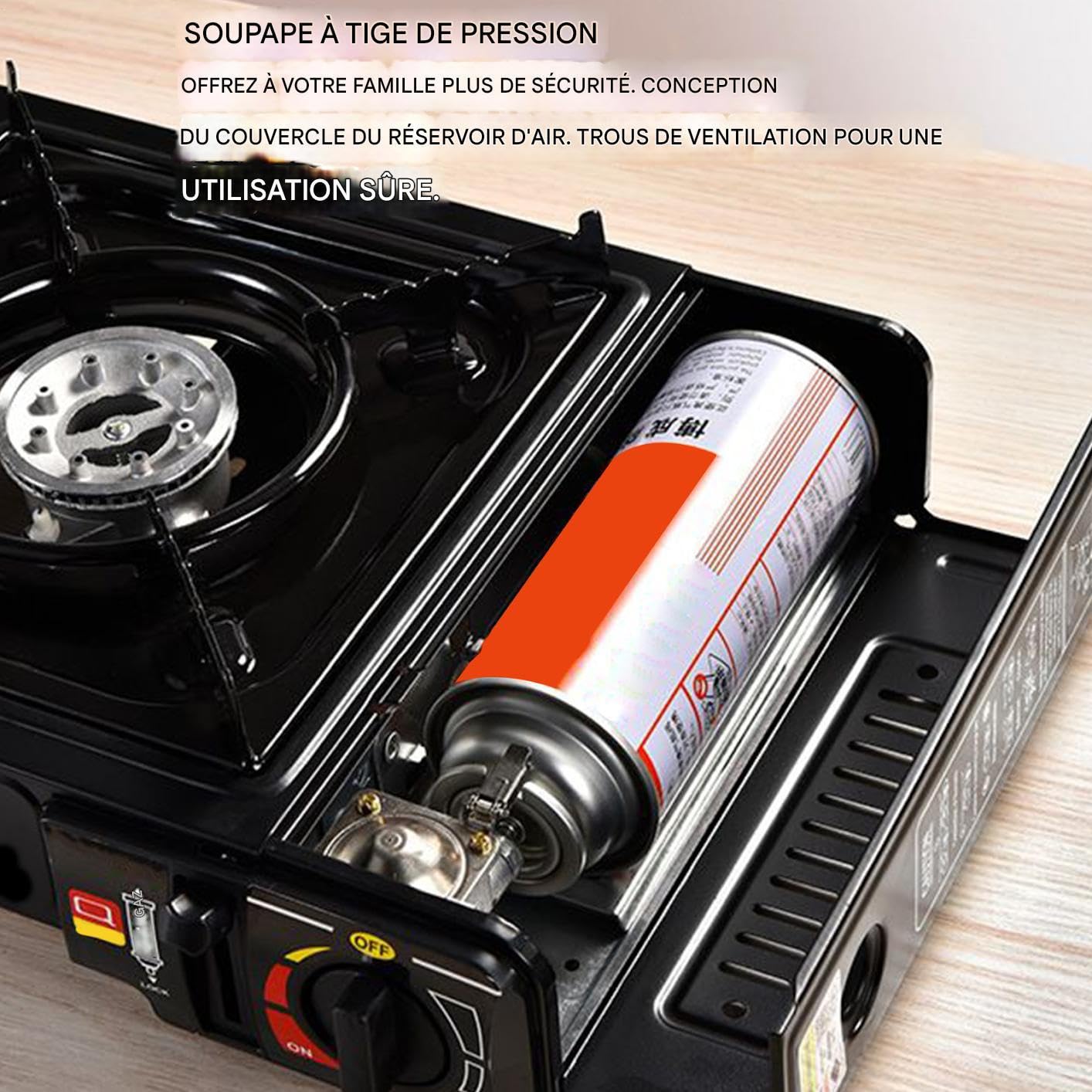 Réchaud Cuisson Camping Allumage Automatique Réglage Précis Chaleur Survie | Réchaud portable Pour survie en plein air pique-nique camping randonnée pédestre pêche trekking bivouac road