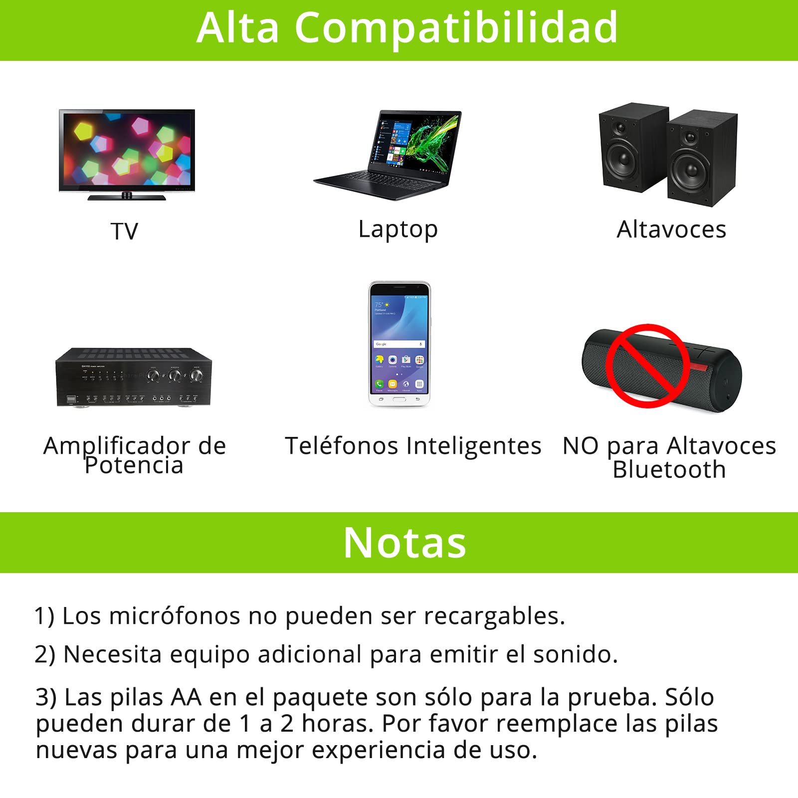 LiNKFOR Sistema de Micrófono Inalámbrico UHF 50x4 Canales Micrófonos Inalámbricos Portátiles con Eco Bluetooth Entrada y Salida AUX Frecuencia Elegible para Karaoke Bodas DJ Iglesia Regalo