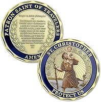 Vista 1 de Medallón de coleccionista Santo Patrón de los Viajeros Medallón de San Cristóbal