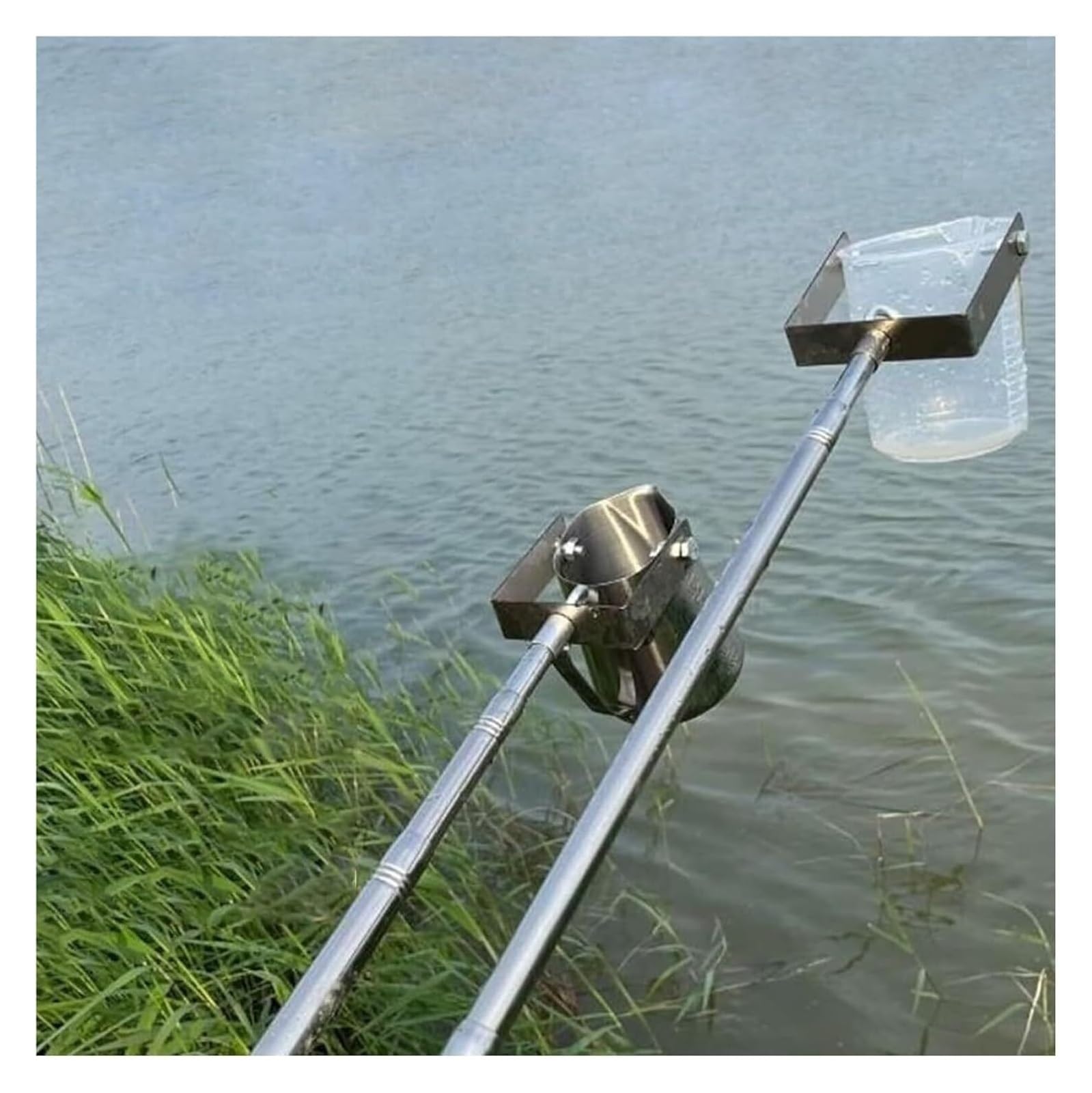 Campionatore telescopico per acqua con tazza di raccolta da 500 ml, asta di campionamento regolabile in profondità per fiumi, laghi e stagni, dispositivo portatile per test dell'acqua per uso
