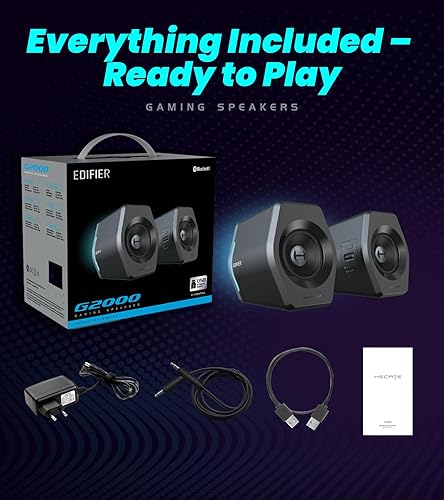 Miniatura 7 de Edifier G2000 Altavoces RGB para Juegos, 32W de Potencia Máxima, Diseño Compacto para PC/PS4/Escritorio, Bluetooth 5.1, AUX de 3.5mm, Modos