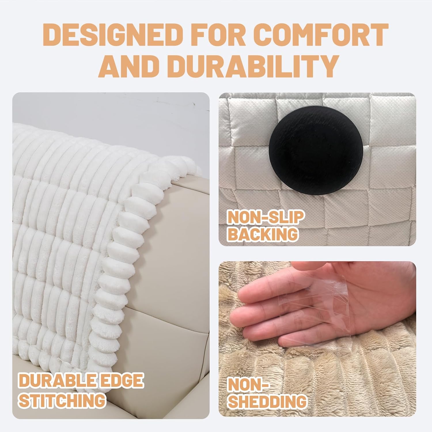 couch cover for dogs washable,non slip fuzzy durable couch covers for 3 cushion sofa pet friendly sofa cover dog thick soft slipcovers protector couches mat bed (white, 27.6" x 70.9"/70 x 180cm) milky white 27.6" x 70.9"
