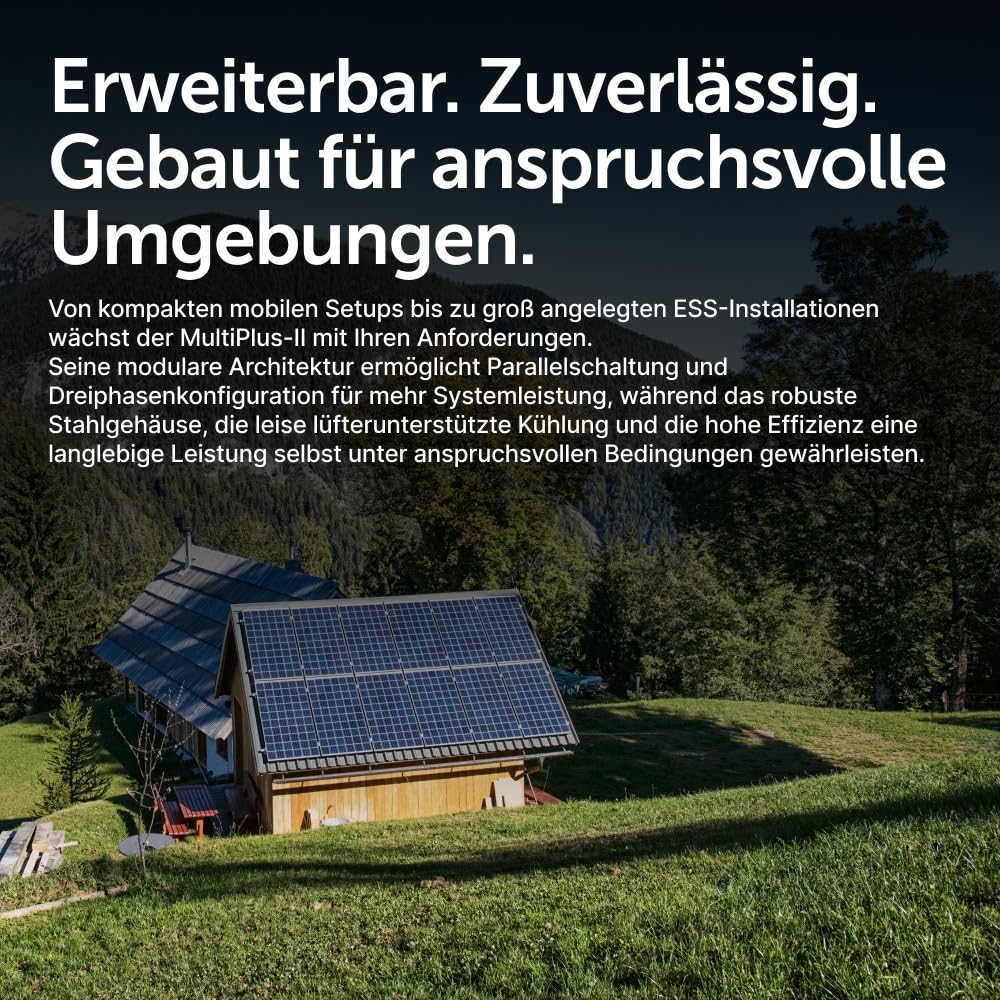 Victron Energy MultiPlus-II Reiner Sinus Wechselrichter 120 Amp Batterie Ladegerät, Spannungswandler, Transferschalter Inverter Charger, 3000VA 12-Volt 230V
