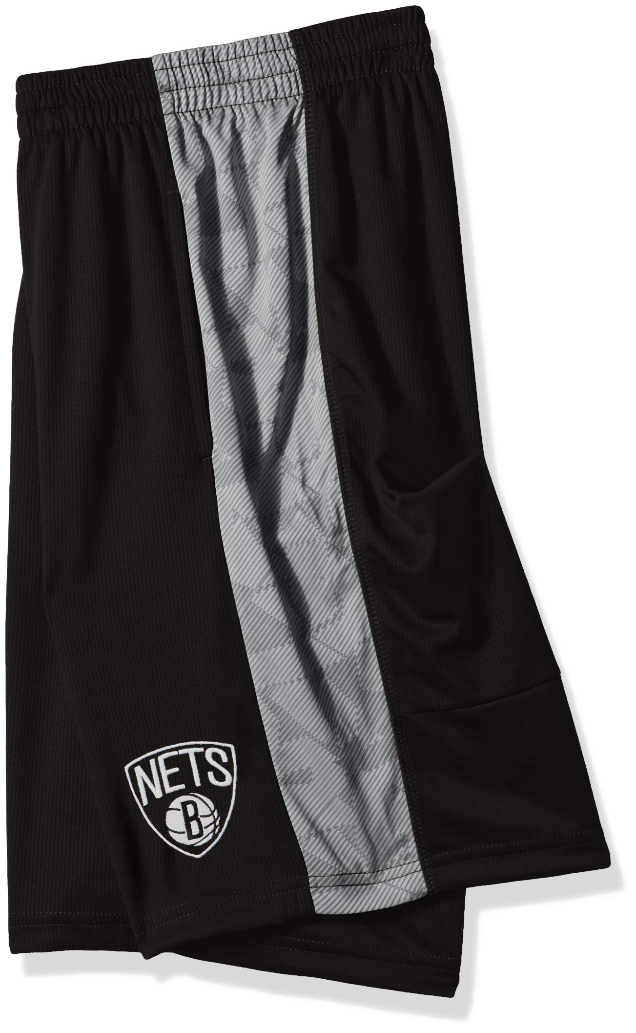 Outerstuff NBA NBA Youth Boys Brooklyn Nets Shooter Sublimated Mesh Short, Black, Youth Medium(10-12)