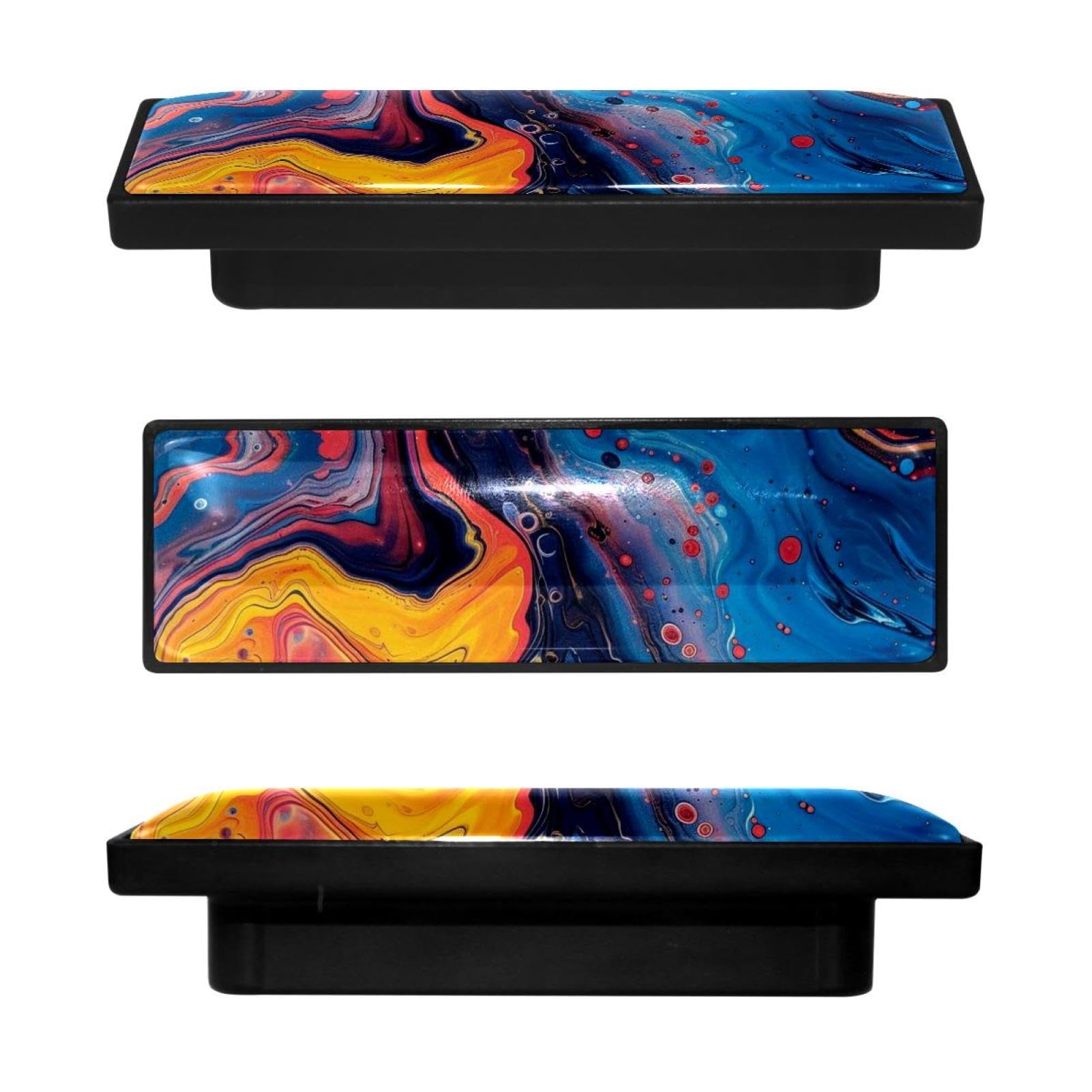 Boutons d'armoire décoratifs et colorés au format rectangulaire pour sublimer vos commodes