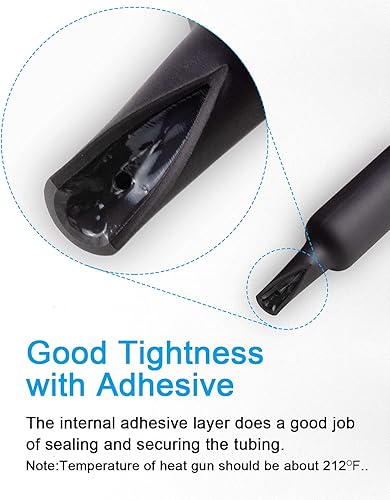 Miniatura 3 de MILAPEAK 36 tubos termocontraíbles adhesivos de doble pared 31, 6 tamaños grandes (diámetro) 1.5, 1.25, 1, 34, 12, 14 pulgadas, funda de cable con