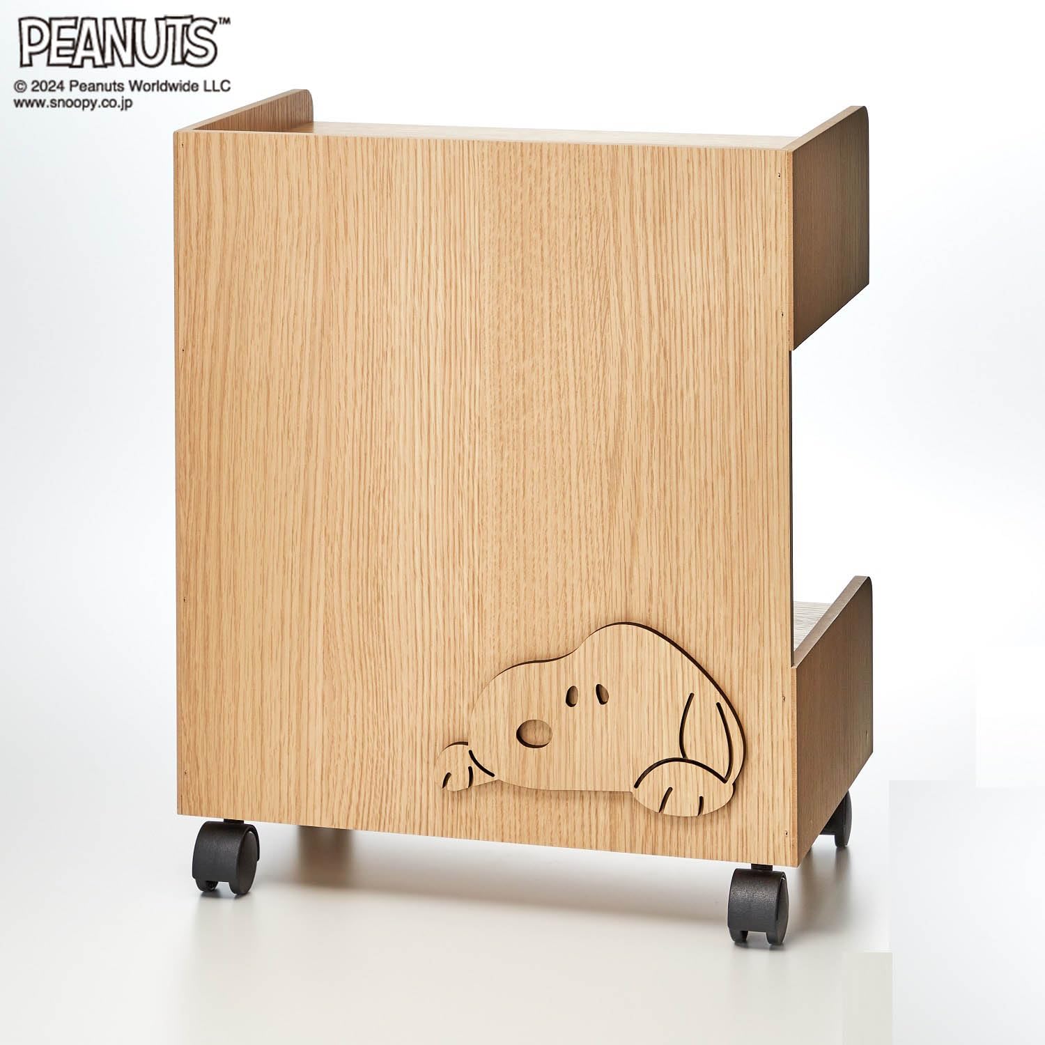 Amazon｜[ベルメゾン] PEANUTS ワゴン コの字型 サイドテーブル