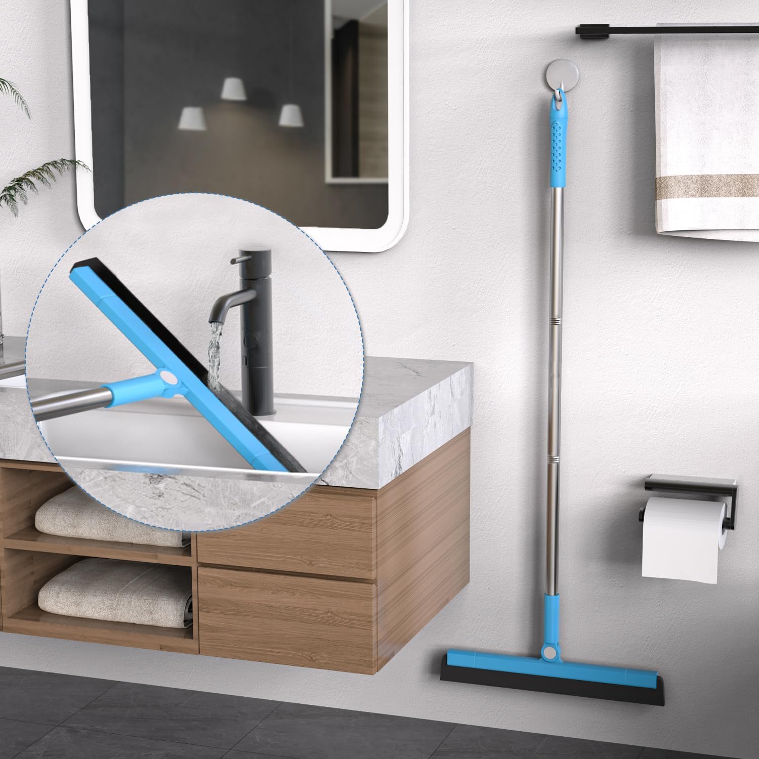 Floor Squeee Adjustable 59'' Long Handle Profal Floor