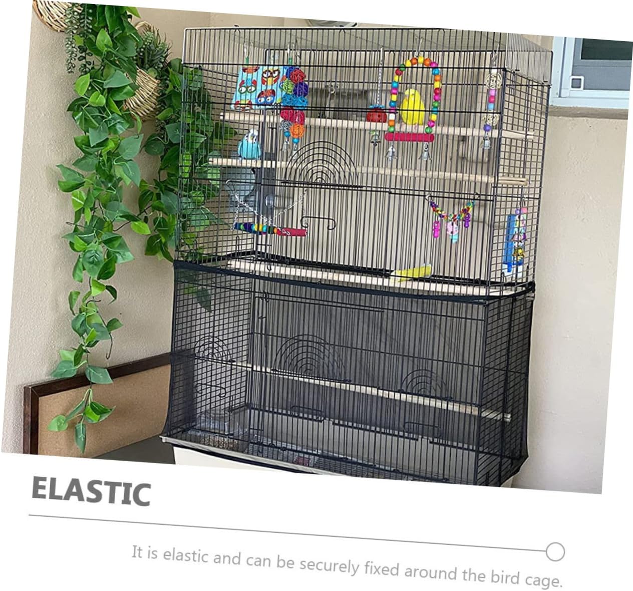 10pcs Birdcage Netting Cover Elastic Gauze Protector for Parrot and Birds Food Splashes Heavy-Duty Design for Birdcages