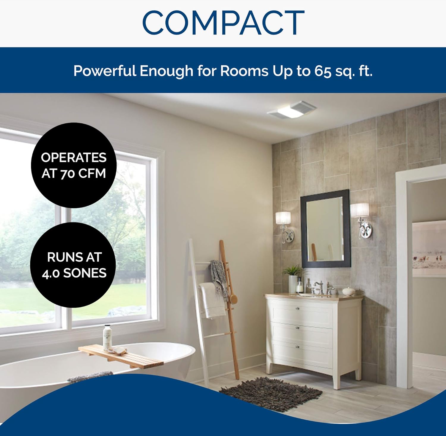 Broan-NuTone 665RP Compact Design in Bathroom
