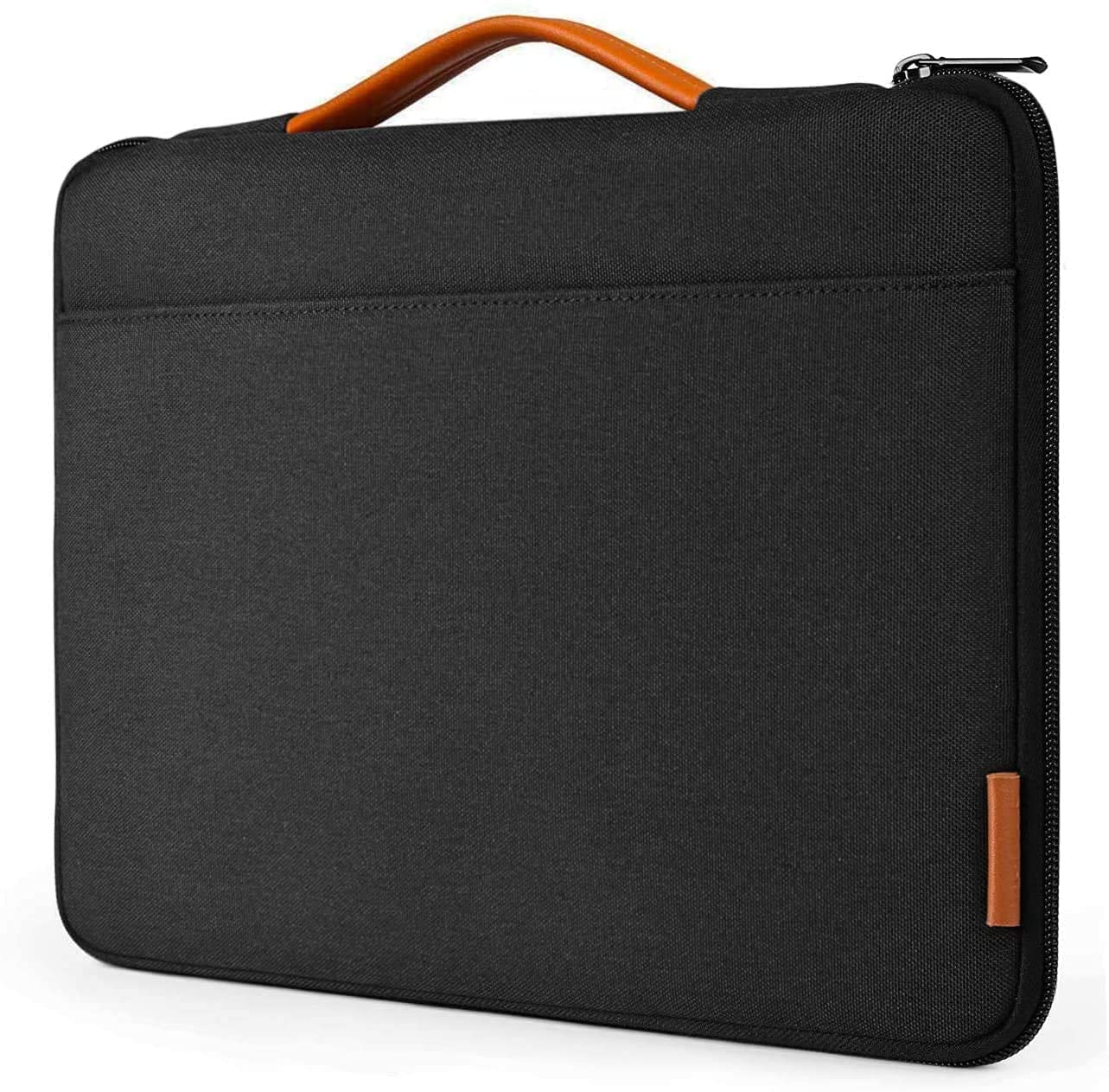Dynotrek Vostro 15.6 inch Laptop Sleeve Case Pouch, with Leather Handle Shockproof Protective Cover, Accessory Pocket, Briefcase Carrying Computer Hand Bag, HP, ASUS, Dell, Lenovo, Acer -Black