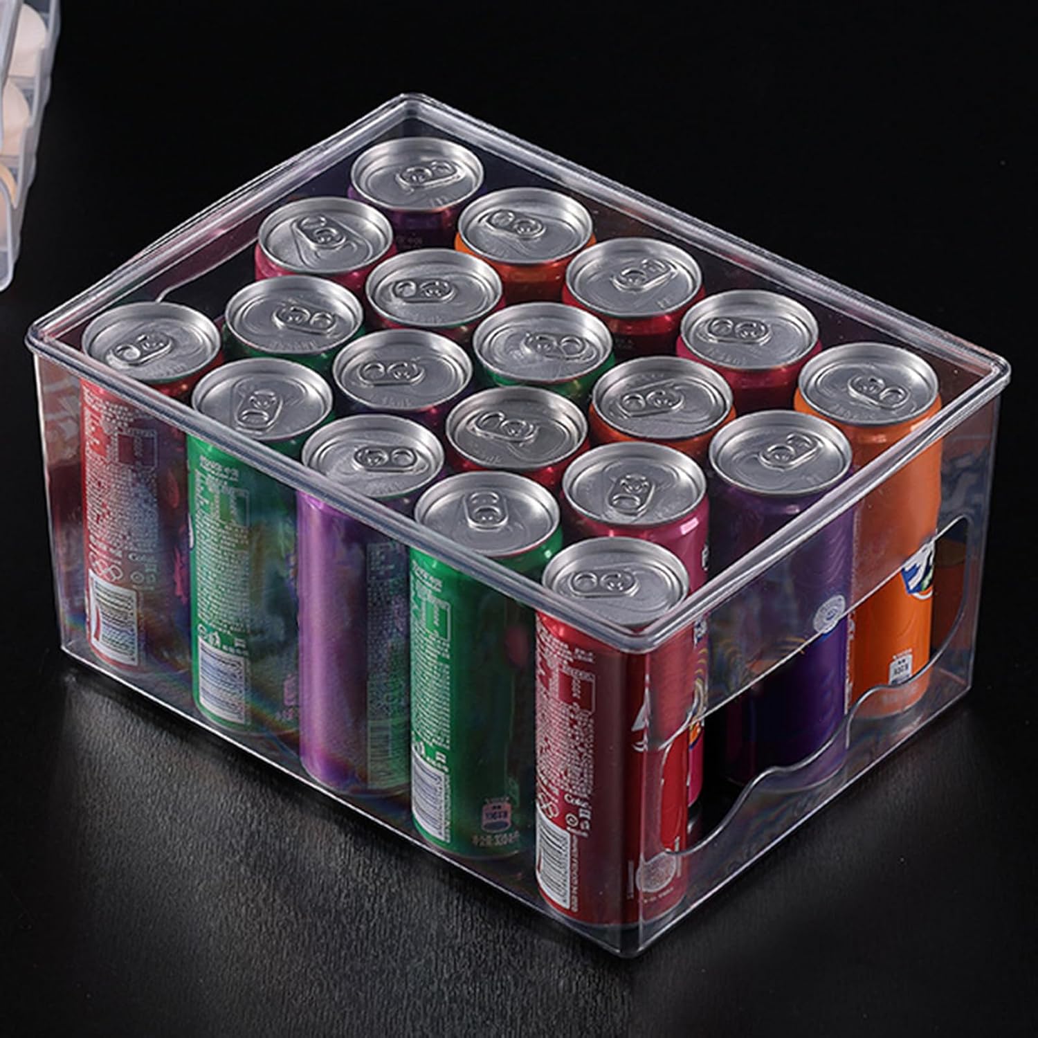 Egg Holder for Fridge Egg Holder Double Layer Automatic Rolling Transparent Slide Type Egg Storage Box for Home Egg Storage Box (Transparent)