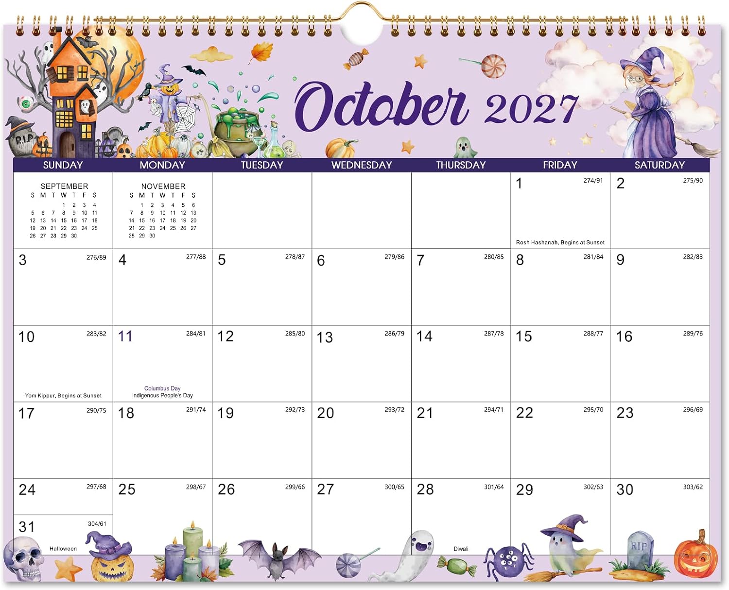 2027 Calendar - 2027 Wall Calendar, Large Wall Calendar 2027