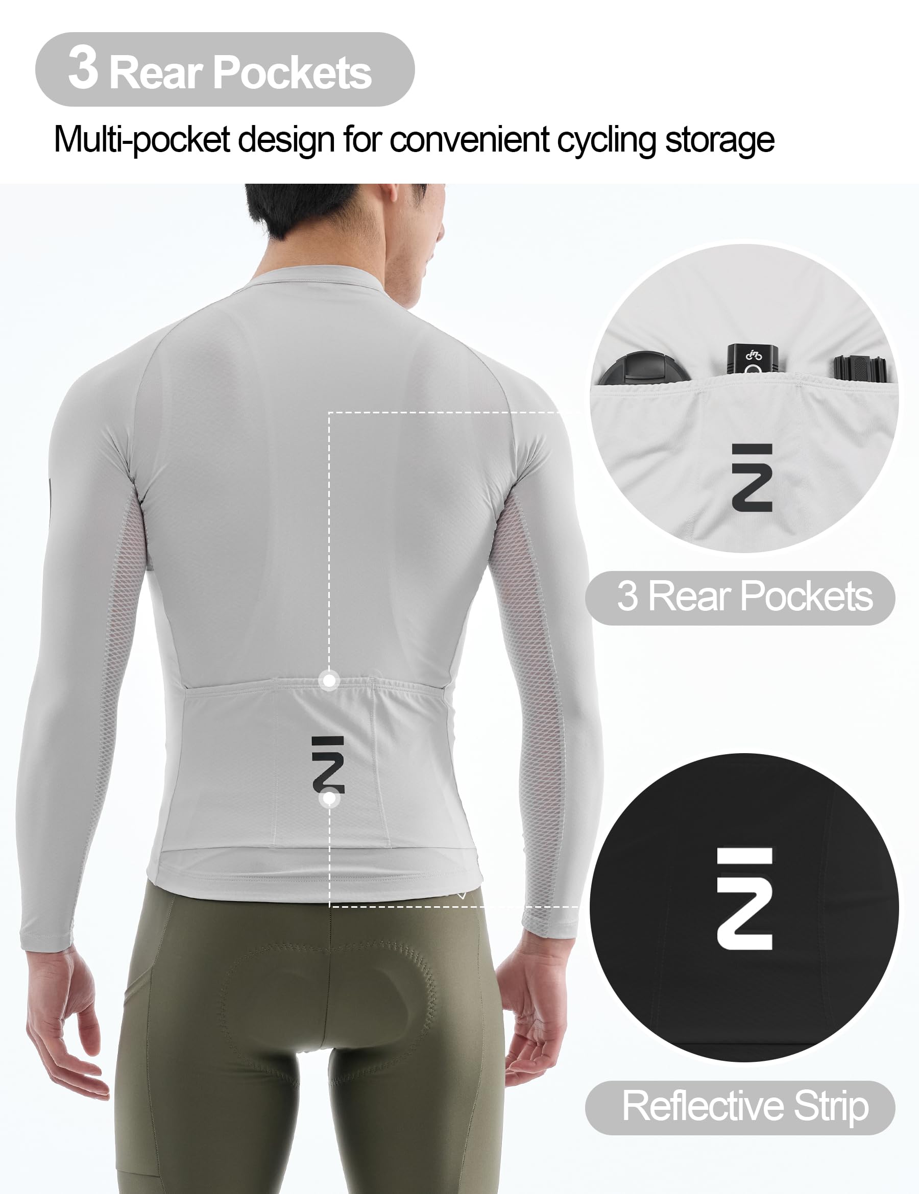 INBIKE Maillot Cyclisme Homme - Haut Vélo Respirant 3 Poches Arrière,Confortable Séchage Rapide,Vêtement VTT Route