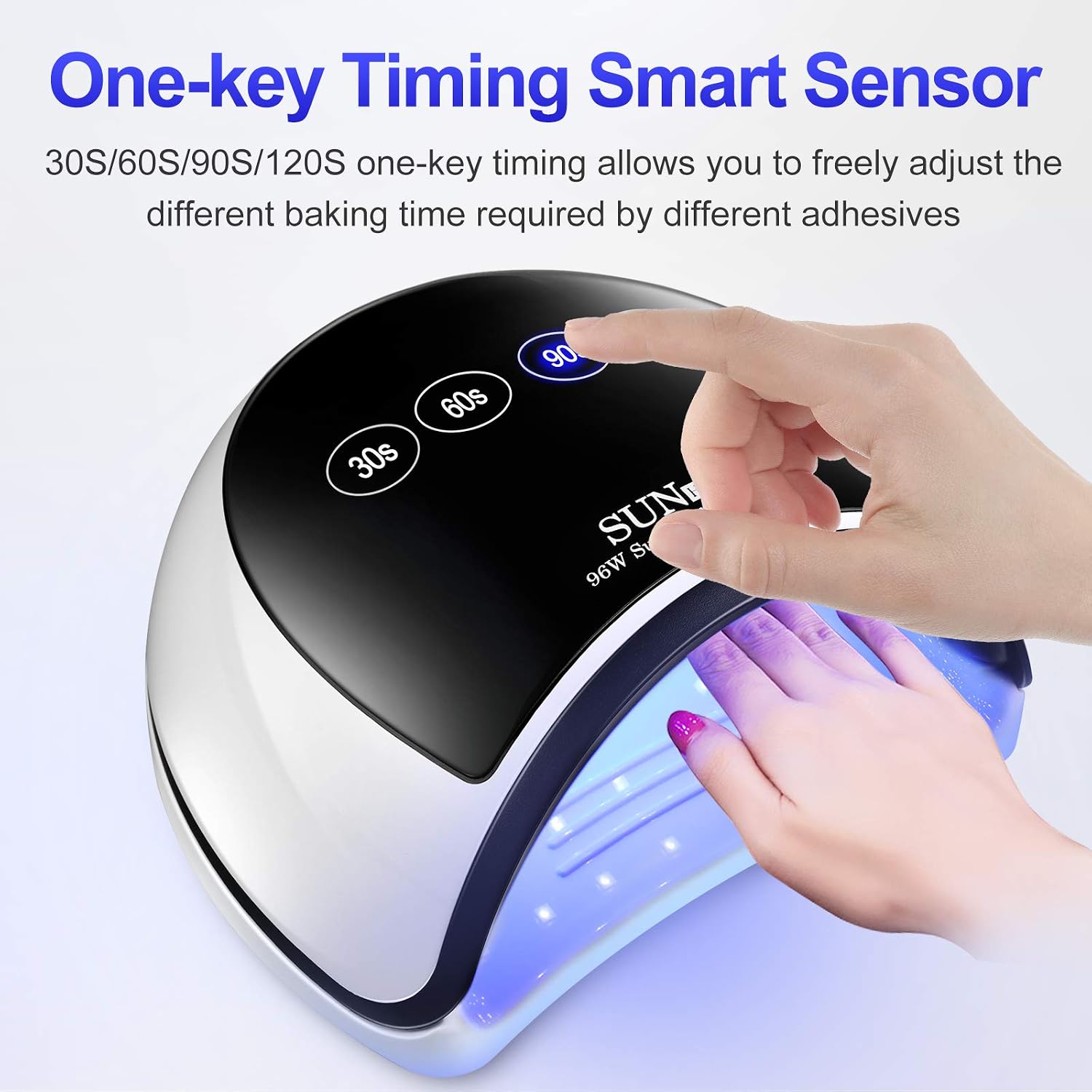 Gel UV LED Nail Lamp, Professional Fast Curing UV LED Nail Dryer for Gel Polish, 39 Light Beads Nail Dryer with 4 Timer Settings,Auto Sensor & LCD Display,Portable Curing Lamp for Salon & Home