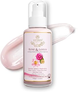 Vanaura Organics Rose & Lotus Deep Moisturizing Day Gel Cream with Bio-engineered Natural Whitening Complex, Oil Free, Ult... Price In India