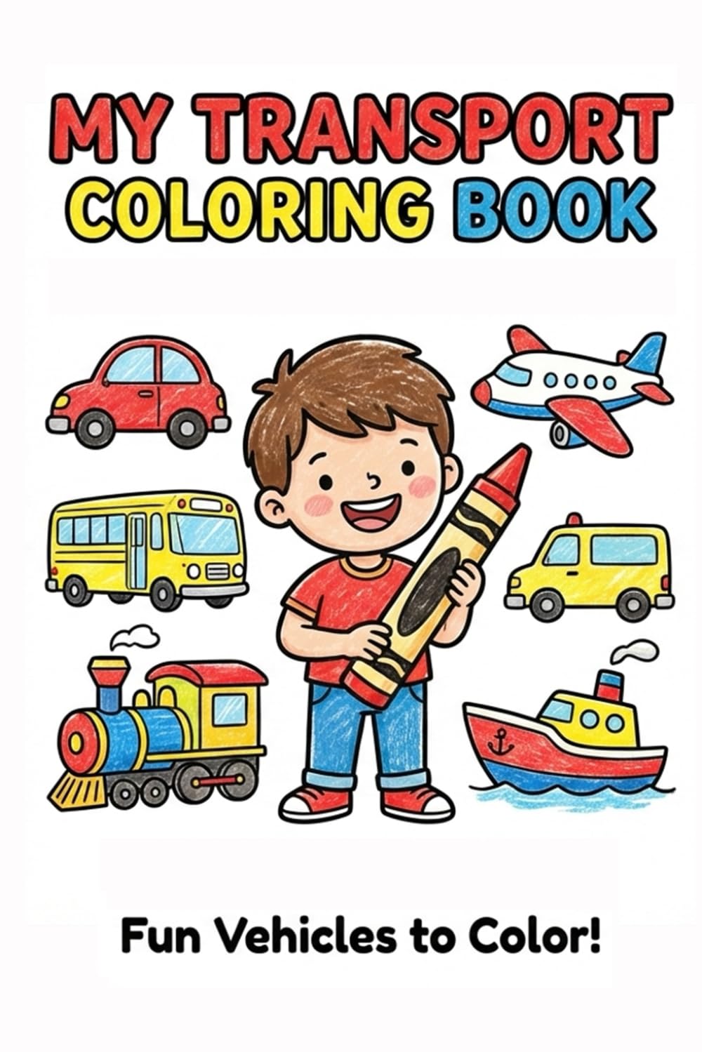 MY TRANSPORT COLORING BOOK: Fun Vehicles To Color!
