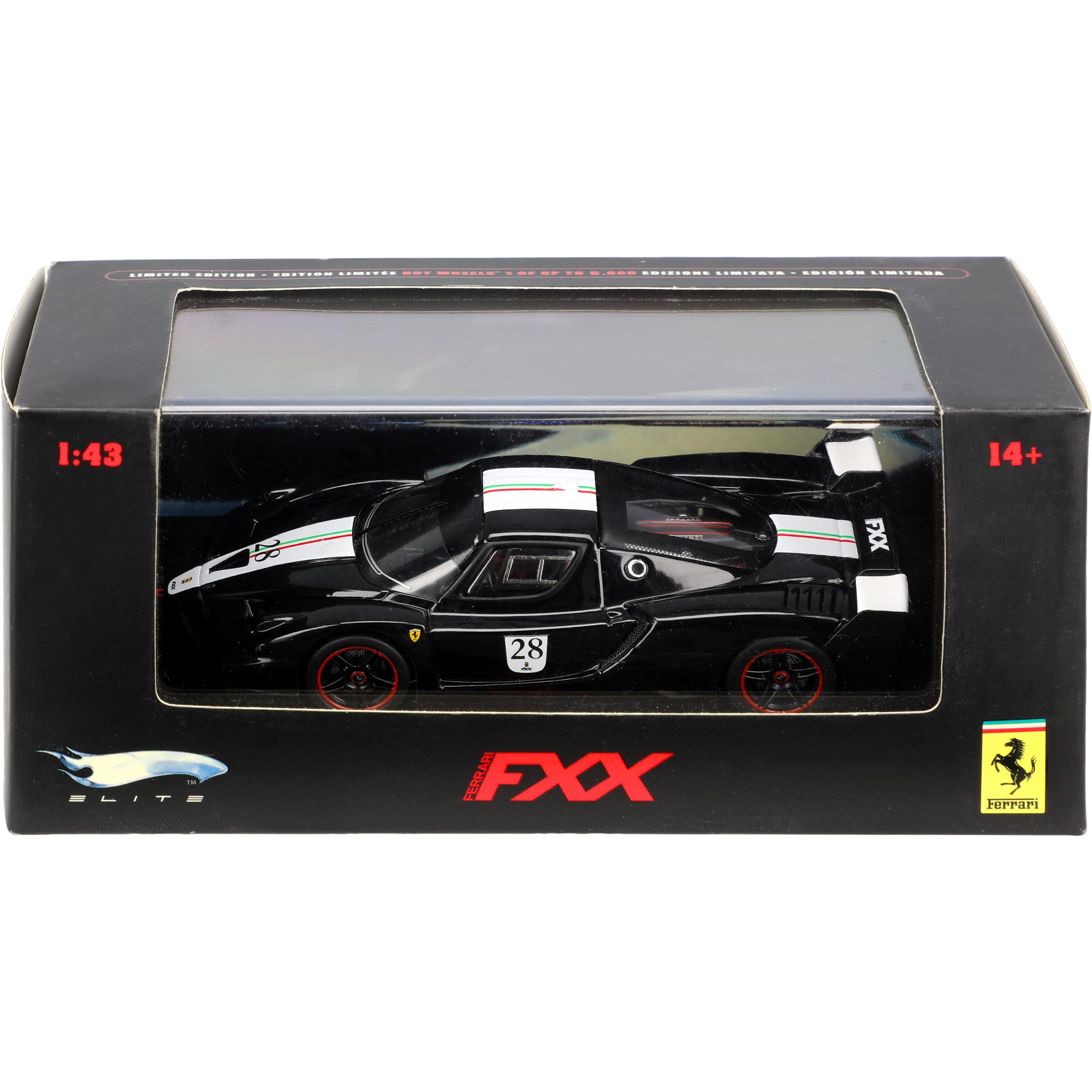 Miniature BBR 1/43 Ferrari Enzo FXX EVO Noir Drapeau Italien - Série Limitée 03/50 - Deluxe Schedoni