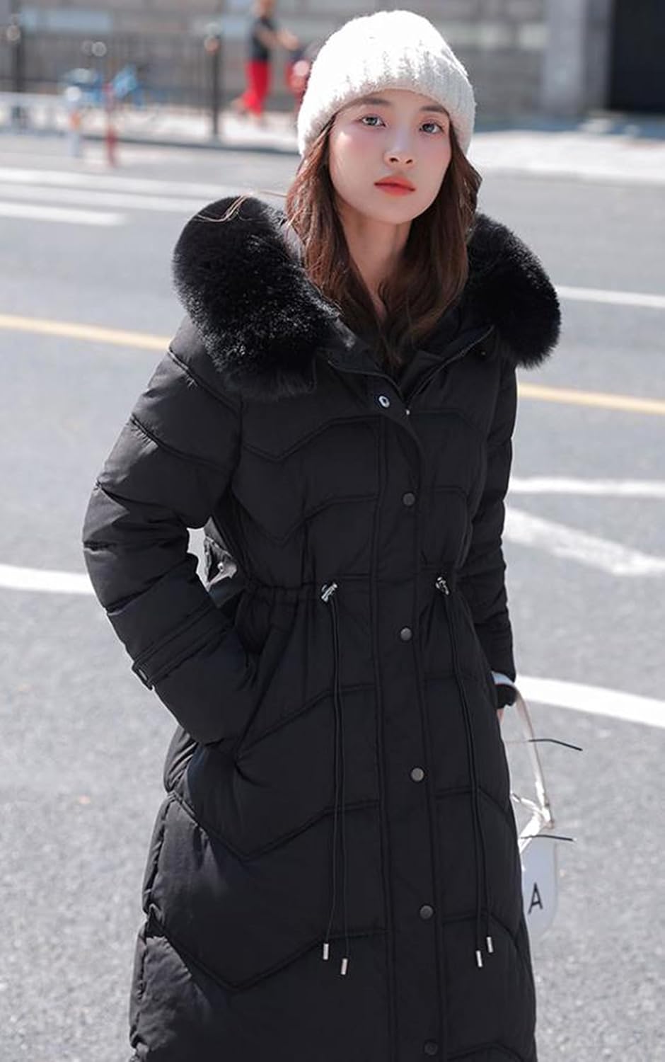 [ＭｅｎｇＦａｎ] ロング ダウンコート レディース 冬 アウター フード付き 中綿コート ゆったり 厚手 大きいサイズ 防風 コー