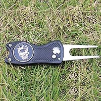 Vista 4 de Juego de herramientas Divot de marcador de pelota de golf Herramientas de reparación de Divot conmutables (marcadores de calavera)