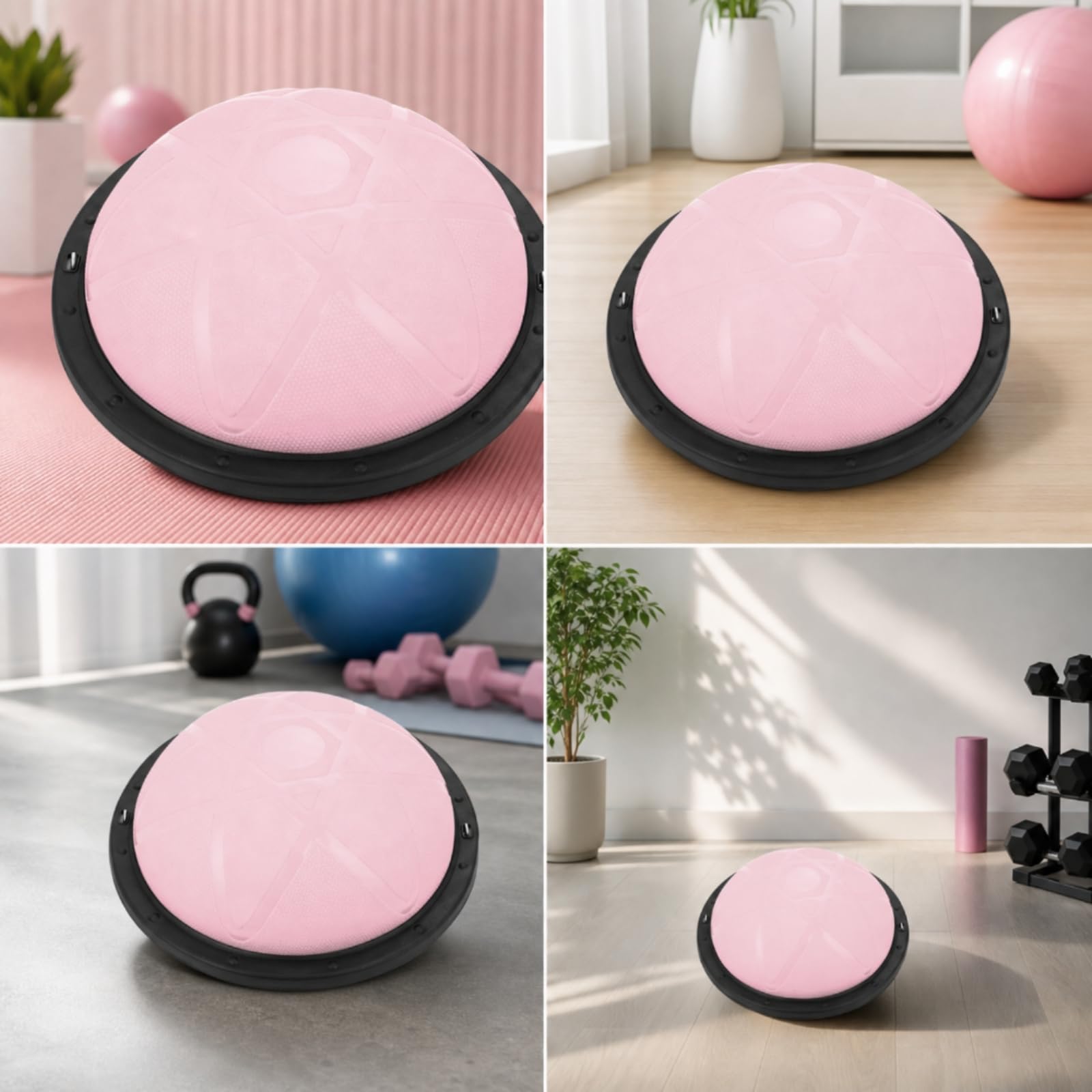 Balance Training Ball Mezza Sfera Equilibrio Palla Propriocezione Cuscino Stabilità Pedana Allenamento con Superficie a Rilievo E Base Circolare