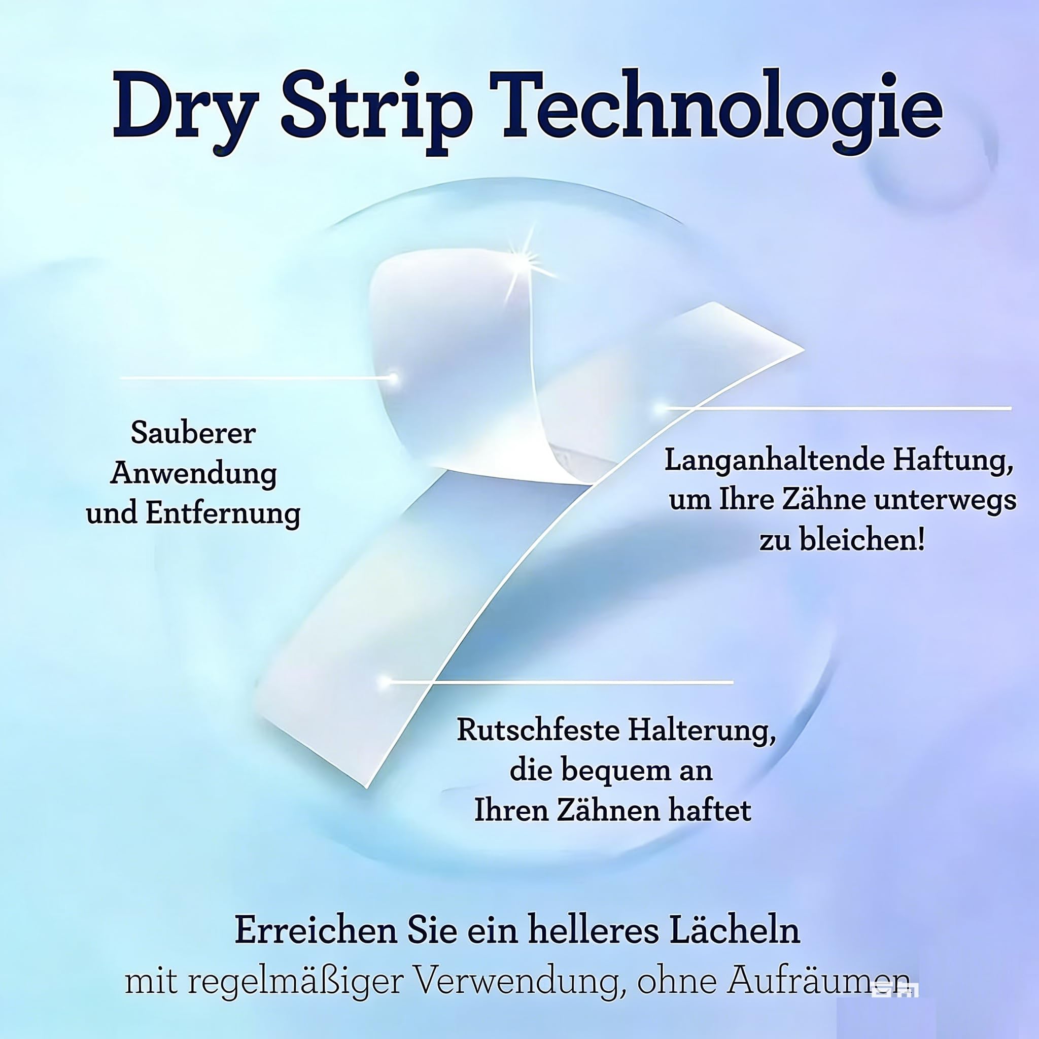 Teeth Whitening Strips - Infused with Coconut Oil - 7 Treatments- Behandlung mit rutschfester und trockener Streifentechnologie - Sorgfältig entwickelt für ein strahlenderes Lächeln