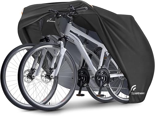 Miniatura 10 de Sportneer Cubierta de bicicleta: 190T Impermeable al aire libre Bicicletas cubiertas para prevenir la lluvia, sol, polvo UV, viento, con agujeros de