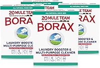 20 Mule Team Borax All-Natural Laundry Detergent Booster & Multi-Purpose Household Cleaner, 65 oz, 4 Pack