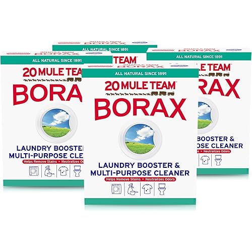 20 Mule Team All Natural Borax Detergent Booster & Multi-Purpose Household Cleaner, 65 Ounce, 4 Count