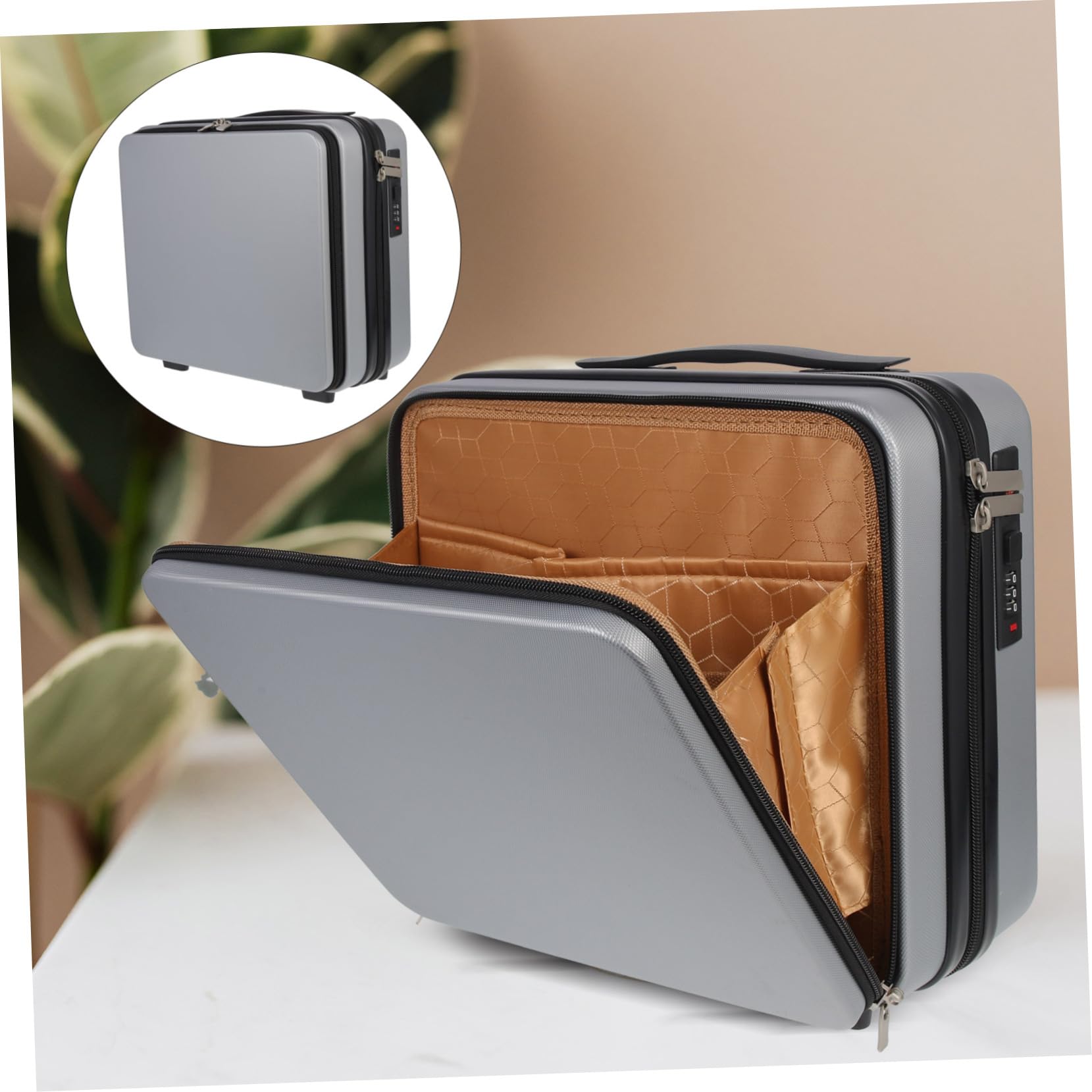 Mipcase Kuferek Kosmetyczny Przenośny Pojemnik Kosmetyki i Lekki Idealny Do Podróży i Przechowywania Toaletowych Akcesoriów Stylowy Design Dla Kobiet