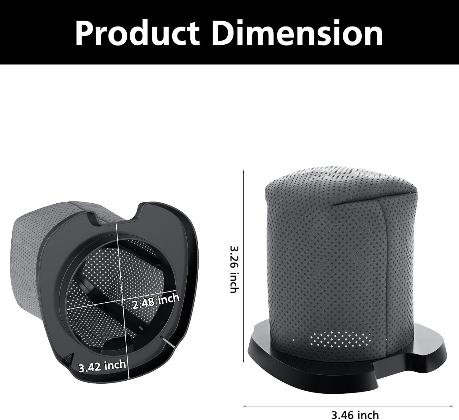 6 Pack CH701 Vacuum Filter Replacement Compatible with Shark Cyclone PET Handheld Vacuum CH700, CH701, CH701C and CH700WM, Compare to Part# XDCFCH700