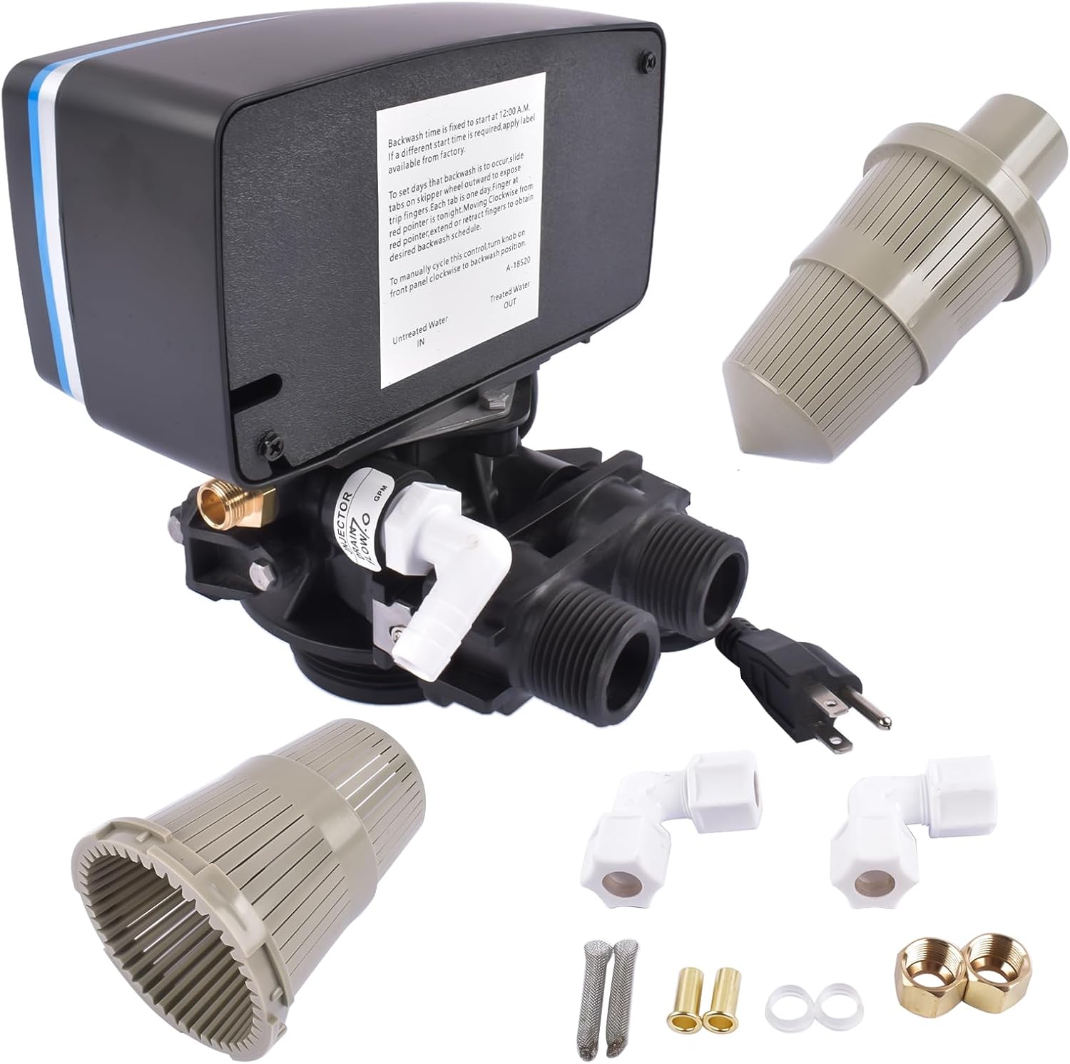 5600 Water Softener Timer, 12 Day Control Timer Valve for Water Filter Softener Resin Water Softener Resin Portable Water Softener rv Water Softener Water Softener System 110v