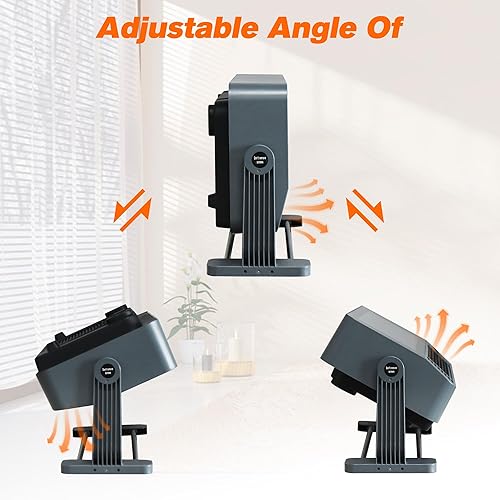 Miniatura 7 de Calentador de espacio, calentador de chimenea, calentadores para uso en interiores con efecto de llama 3D, aire acondicionado portátil de 1500 W,