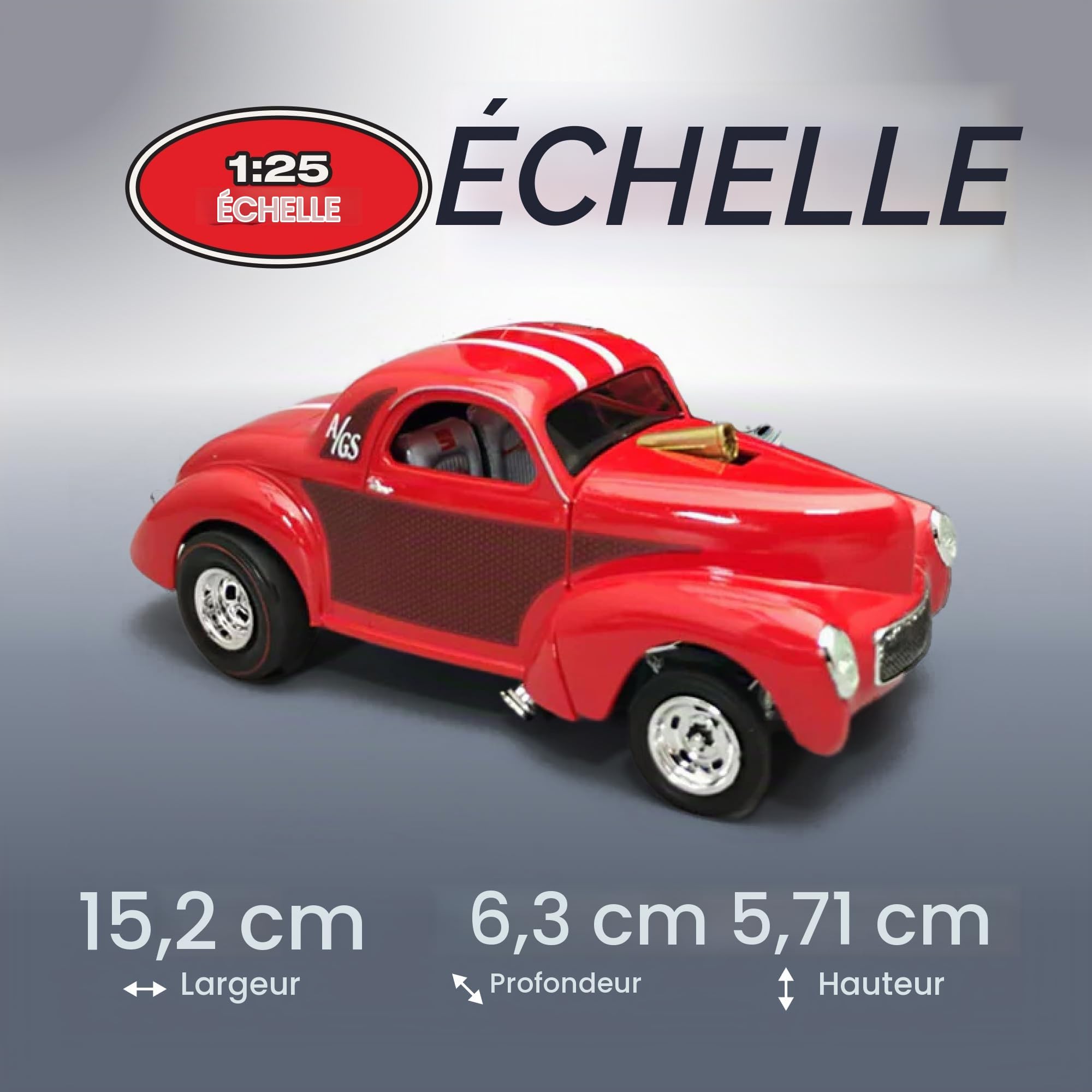 AMT 1940 Willys Coupé (Coke Race Team) Kit de maquette à l'échelle 1:25