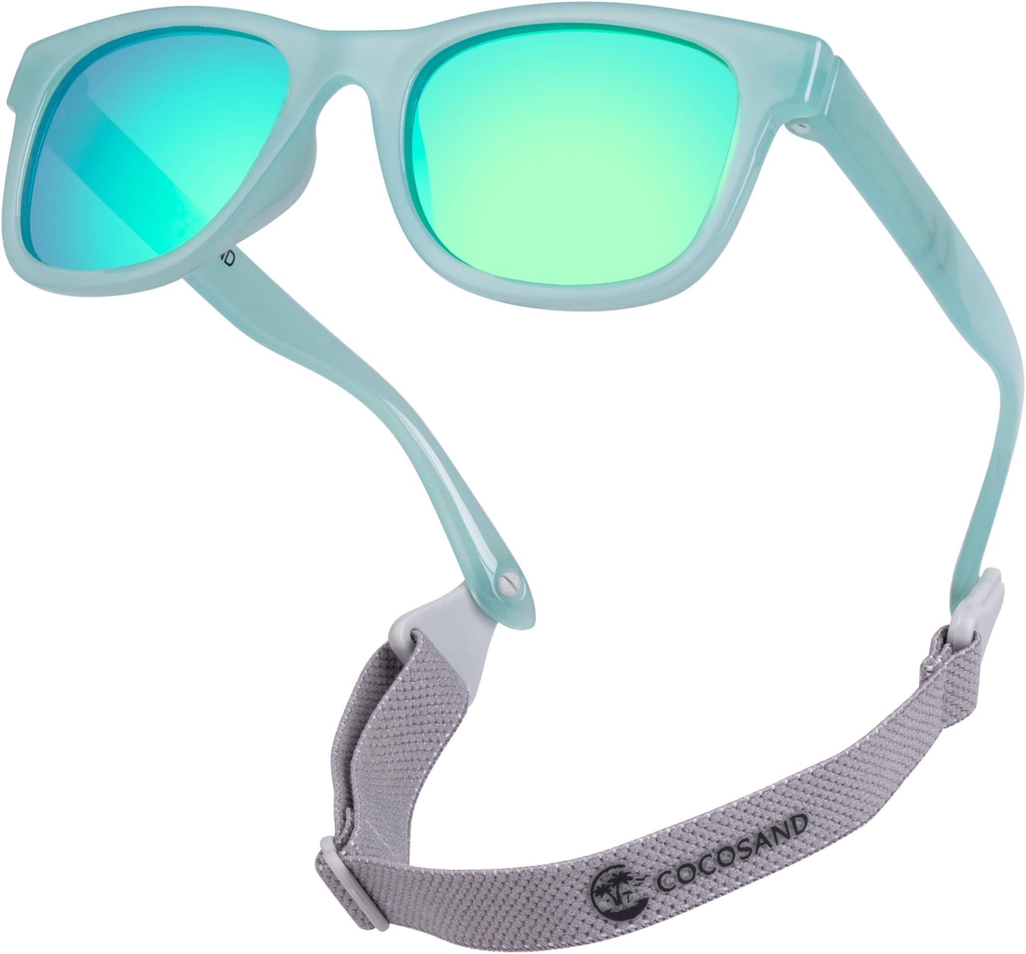 COCOSAND Flexible Baby Sunglasses with Strap Polarized UV Protection for Toddler Infant Newborn Boy Girl Age 0-24 Months