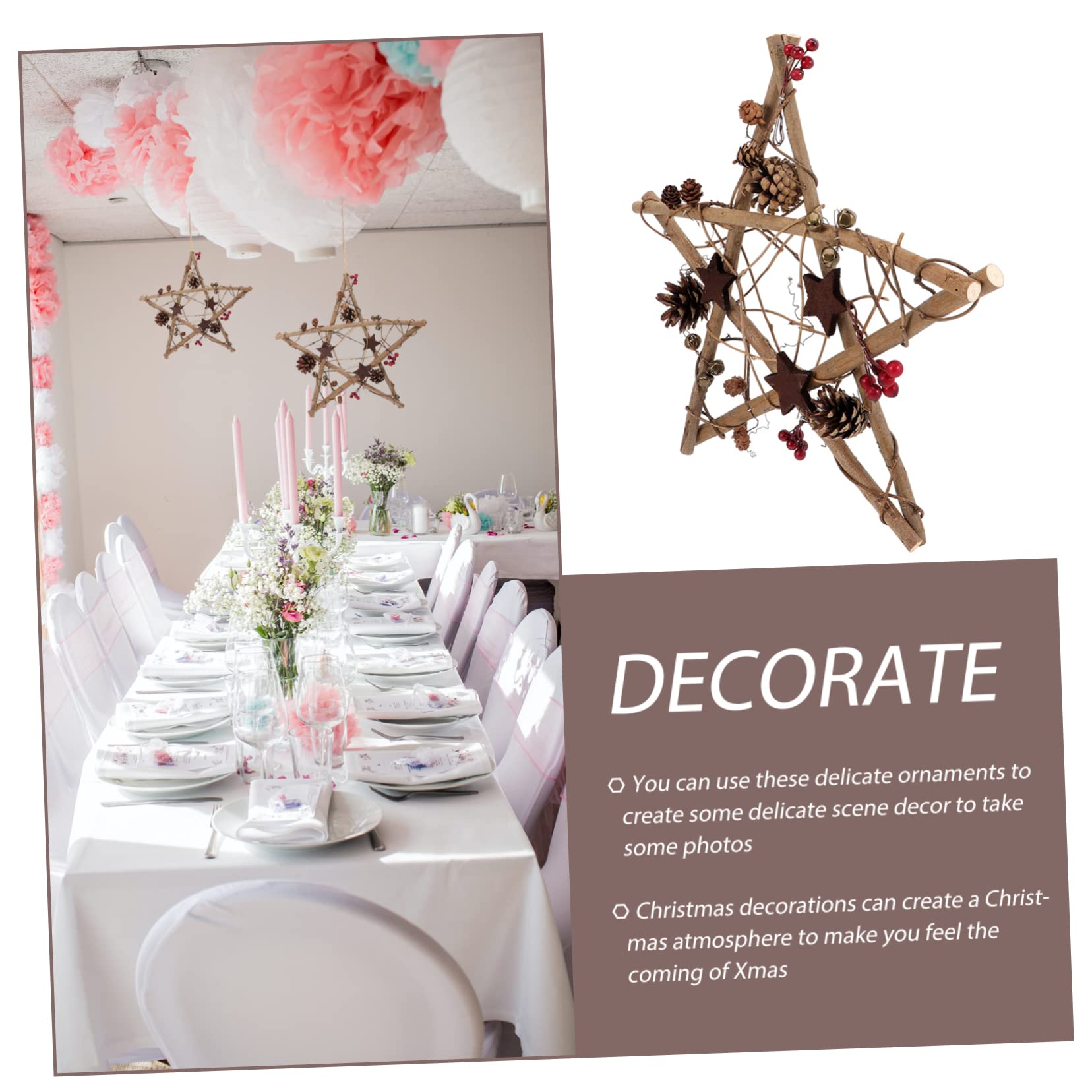 Decorazioni per Albero di Natale Forma di Stella Appendini per Albero di Natale Realizzato in Materiale Sicuro e Durevole Design Moda e Adorabile
