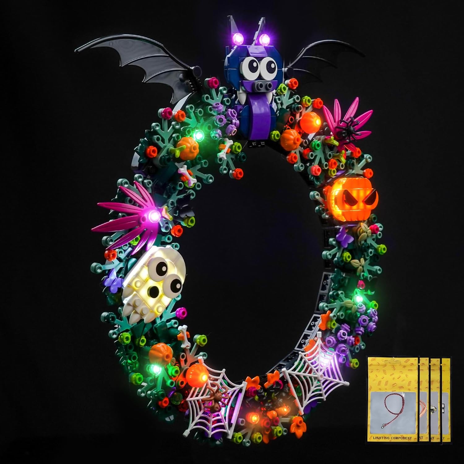 LED Lighting Compatible with Lego Halloween Wreath 40825 - JUST Lights,Light Kit Compatible with Lego 40825, NOT Included The Model Set