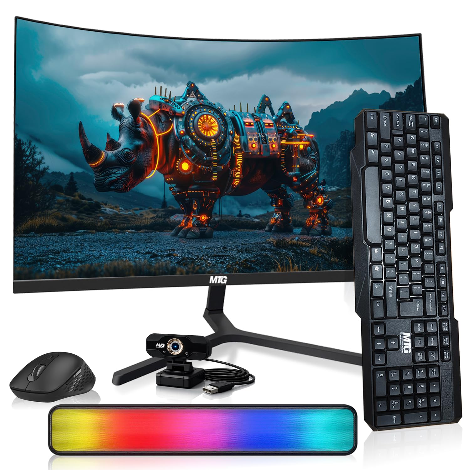 Amazon.com: MTG Dual 32 Inch Curved Monitor, Full HD 1080P