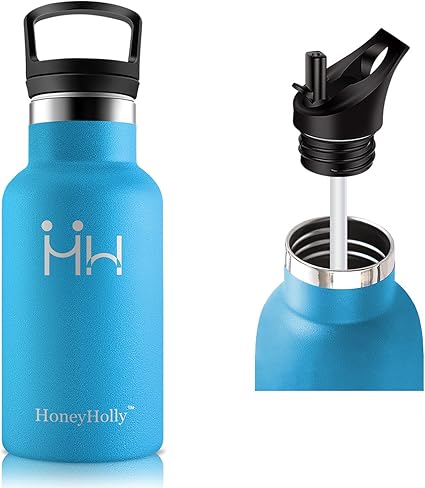 Amazon Honeyholly 水筒 350ml 魔法瓶 こども 水筒 ミニ 水筒 ポケットボトル 水筒 350ml 軽量 スリム 水筒 おしゃれ 子供 水筒 ストロー 漏れ防止 持ち運び便利 人気 可愛い 男の子 女の子 大人 子供用の登山 遠足 釣り 自転車 仕事