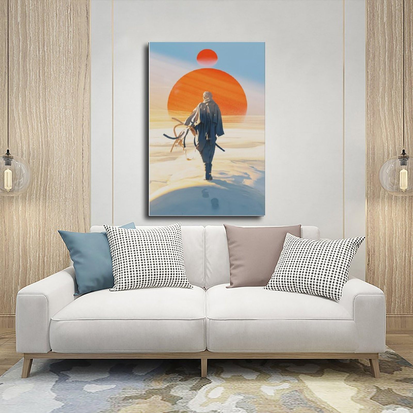 QITUBVAF Poster di fantascienza su tela, decorazione per camera da letto, ufficio, stanza, regalo, 60 x 90 cm